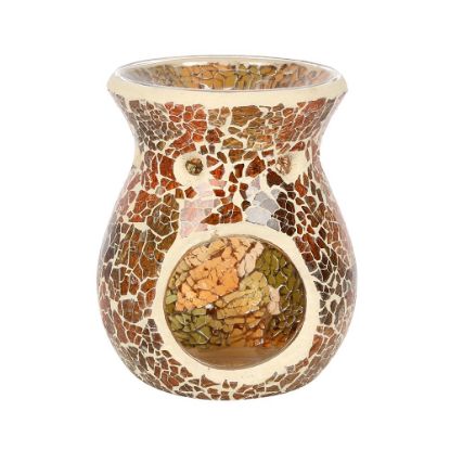 Picture of Small Brown Crackle Oil Burner