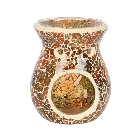 Picture of Small Brown Crackle Oil Burner