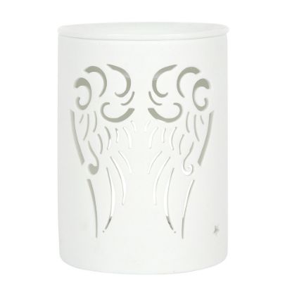 Picture of White Angel Wings Cut Out Oil Burner