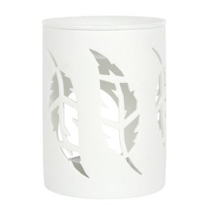 Picture of White Feather Cut Out Oil Burner