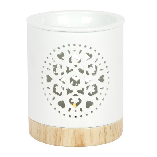 Picture of White Mandala Cut Out Oil Burner