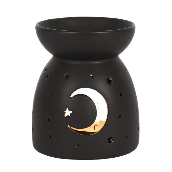 Picture of Black Mystical Moon Cut Out Oil Burner