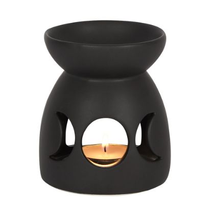 Picture of Black Triple Moon Cut Out Oil Burner