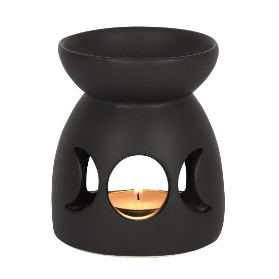 Picture of Black Triple Moon Cut Out Oil Burner