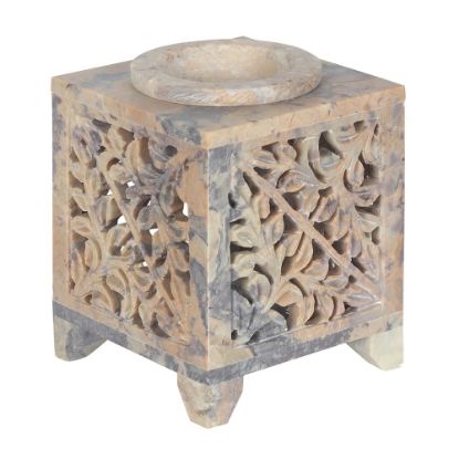 Picture of Moroccan Arch Cutout Soapstone Oil Burner