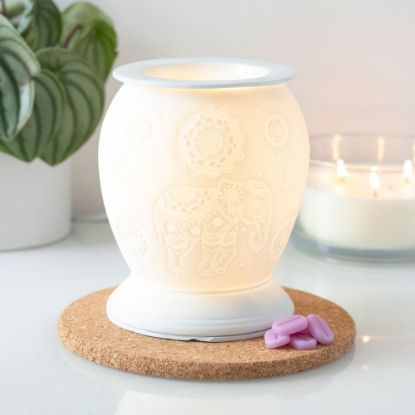 Picture of Elephant White Ceramic Electric Oil Burner