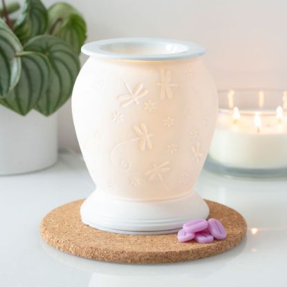 Picture of Dragonfly White Ceramic Electric Burner