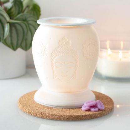 Picture of White Ceramic Buddha Electric Oil Burner