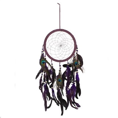 Picture of Purple Peacock Feather Dreamcatcher