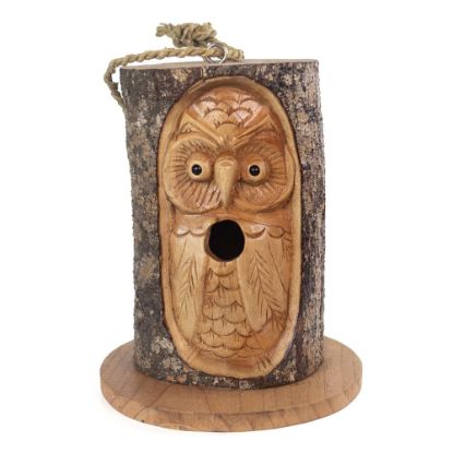 Picture of Pine Wood Open Eye Owl Bird House