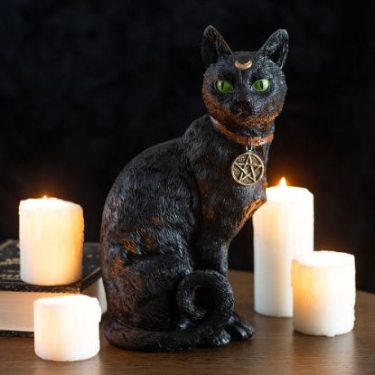 Picture of Sitting Black Cat Figurine