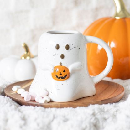 Picture of Ghost Shaped Mug with Pumpkin