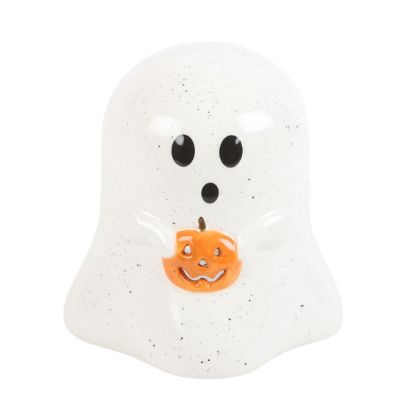 Picture of Ghost Shaped Tealight Candle Holder with Pumpkin