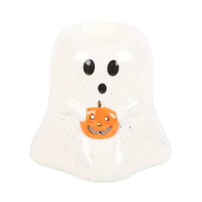 Picture of Ghost Shaped Oil Burner with Pumpkin