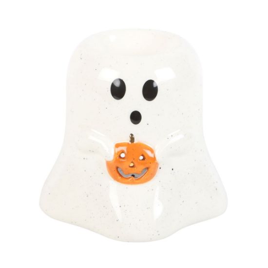 Picture of Ghost Shaped Oil Burner with Pumpkin