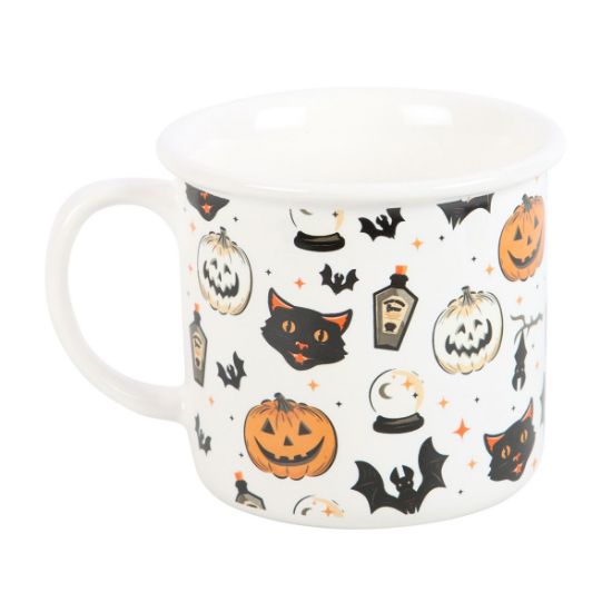 Picture of Spooky Cat and Pumpkin Print Mug