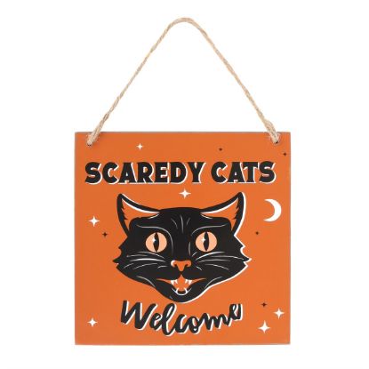 Picture of Scaredy Cats Welcome Hanging Sign