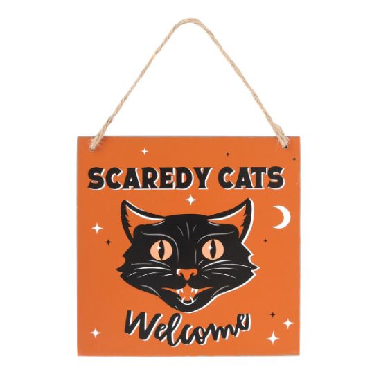 Picture of Scaredy Cats Welcome Hanging Sign