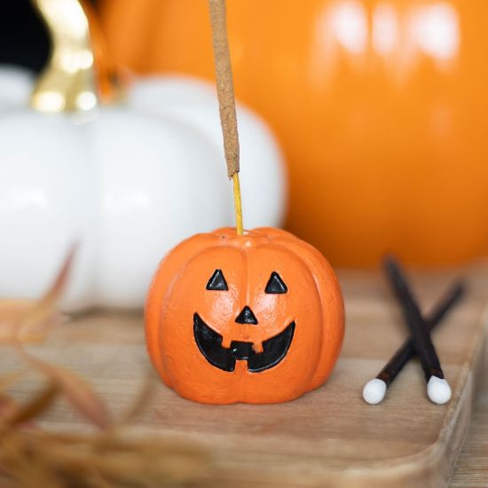 Picture of Orange Pumpkin Incense Stick Holder