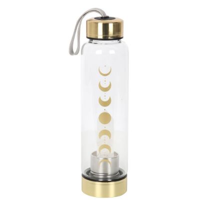 Picture of Quartz Moon Phase Glass Water Bottle