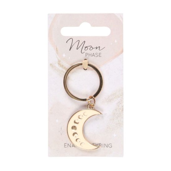 Picture of Moon Phase Crescent Enamel Keyring