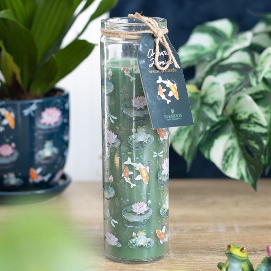 Picture of Pond Print Oriental Jasmine Tube Candle