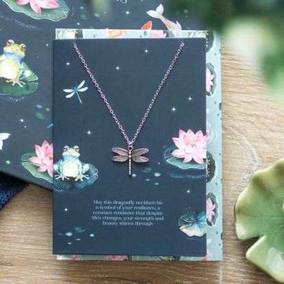 Picture of Dragonfly Necklace on Greeting Card