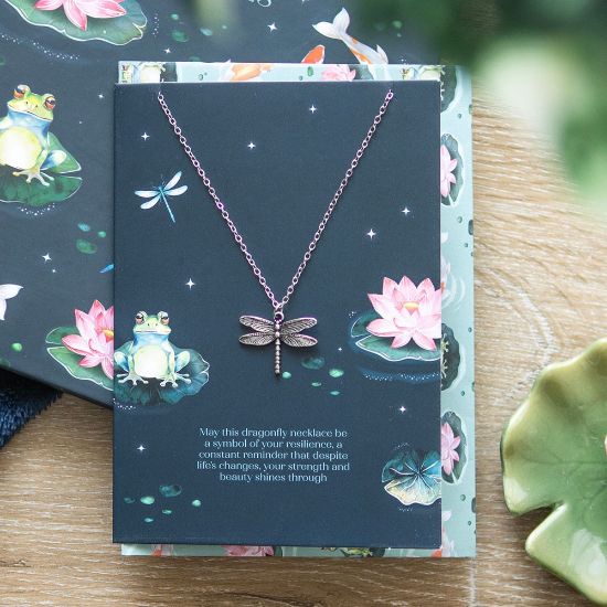 Picture of Dragonfly Necklace on Greeting Card