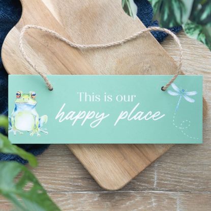 Picture of Light Green This is Our Happy Place Hanging Sign