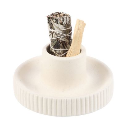 Picture of Cream Ribbed Smudge Bowl