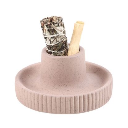 Picture of Greige Ribbed Smudge Bowl