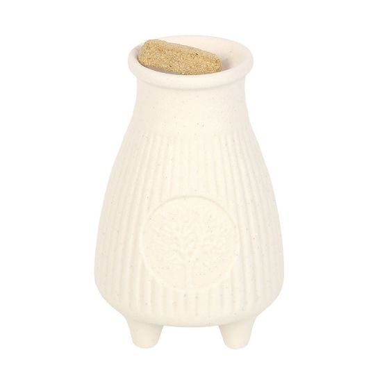 Picture of Cream Ribbed Palo Santo Brick Burner