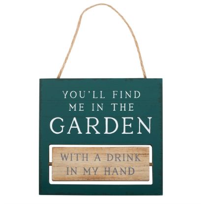 Picture of You'll Find Me in the Garden Reversible Hanging Sign