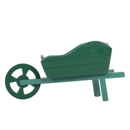 Picture of Green Resin Wheelbarrow Planter
