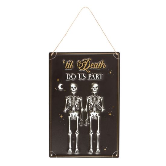 Picture of Til Death Do Us Part Hanging Metal Sign