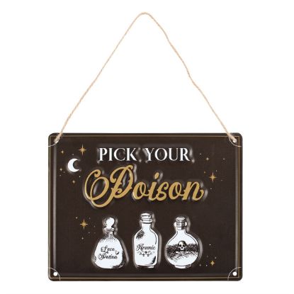 Picture of Pick Your Poison Hanging Metal Sign