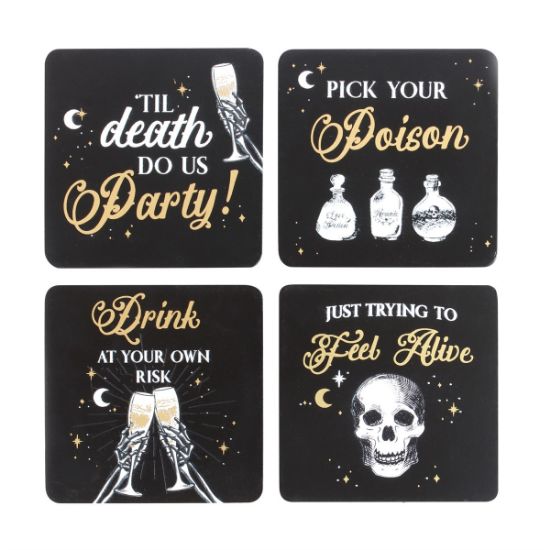 Picture of Til Death Do Us Party Coaster Set