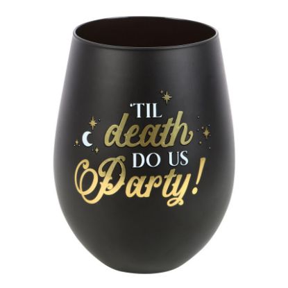 Picture of Til Death Do Us Party Stemless Wine Glass