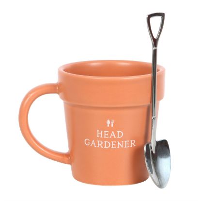 Picture of Head Gardener Ceramic Plant Pot Mug and Spoon