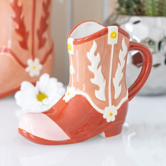 Picture of Pink Cowboy Boot Shaped Mug