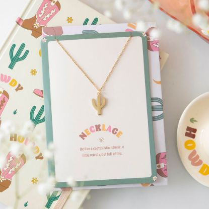 Picture of Cactus Necklace on Greeting Card