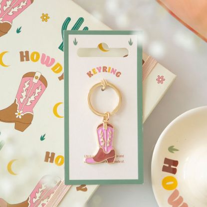 Picture of Pink Cowboy Boot Keyring