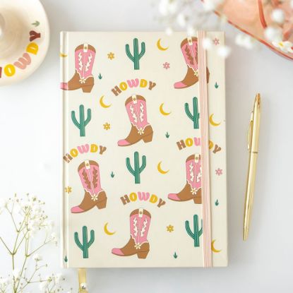 Picture of Cowboy Boot A5 Notebook with Sticker Sheet
