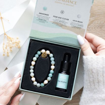 Picture of Abundance Amazonite Crystal Essential Oil Bracelet
