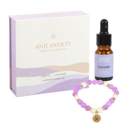 Picture of Anti-Anxiety Amethyst Crystal Essential Oil Bracelet