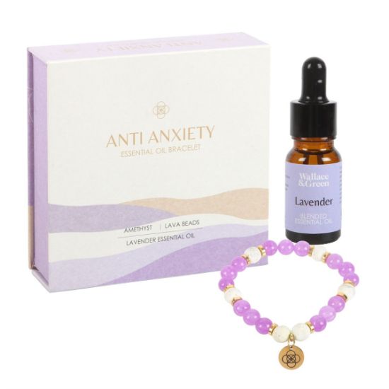 Picture of Anti-Anxiety Amethyst Crystal Essential Oil Bracelet
