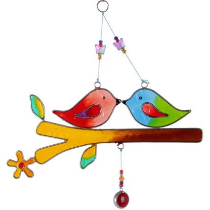 Picture of Love Birds On A Branch Suncatcher