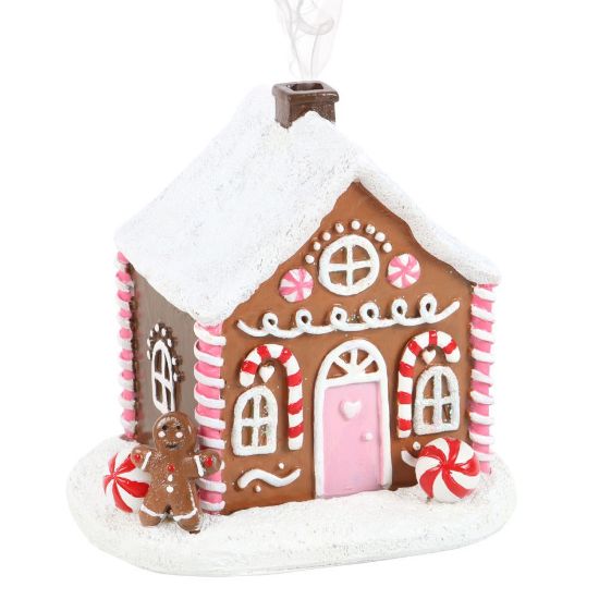 Picture of Pink Gingerbread House Incense Cone Burner