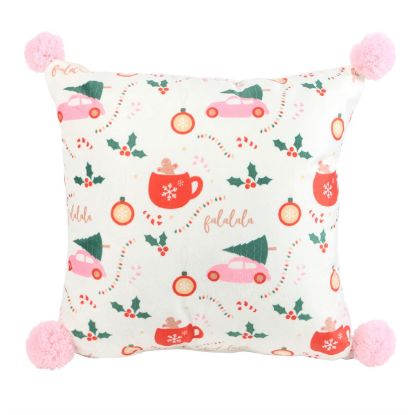 Picture of Square Sugarplum Fun Christmas Print Cushion