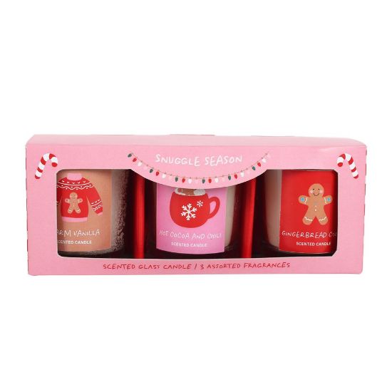 Picture of Sugarplum Fun Christmas Votive Candle Trio